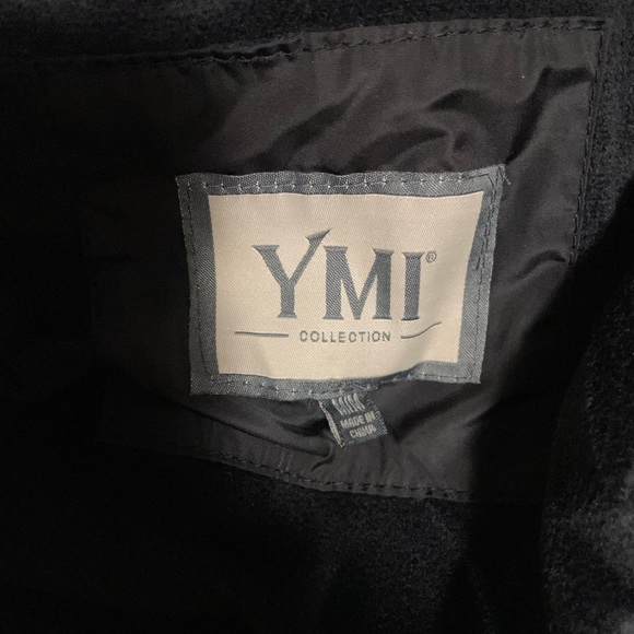 YMI Medium Black and Gold Long Winter Jacket - Picture 12 of 14